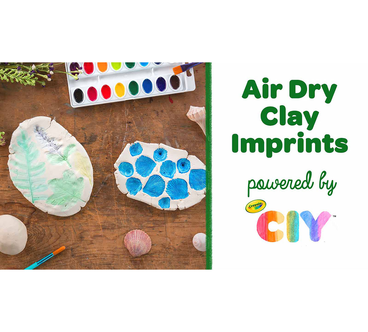 DIY Air Cry Clay Imprints Craft Kits
