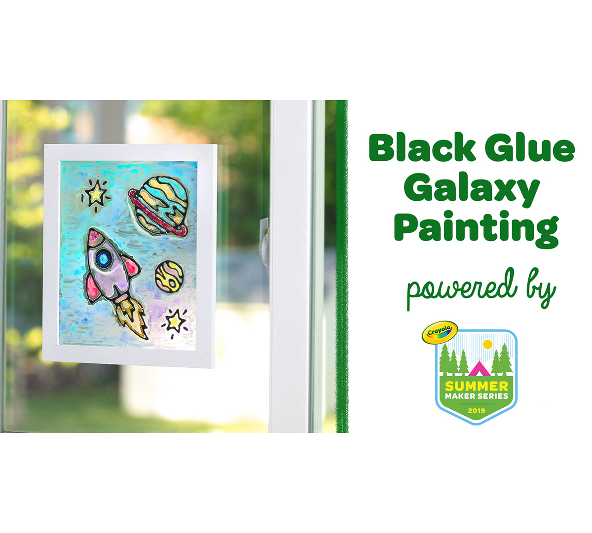 Black Glue Galaxy Painting Completed Craft