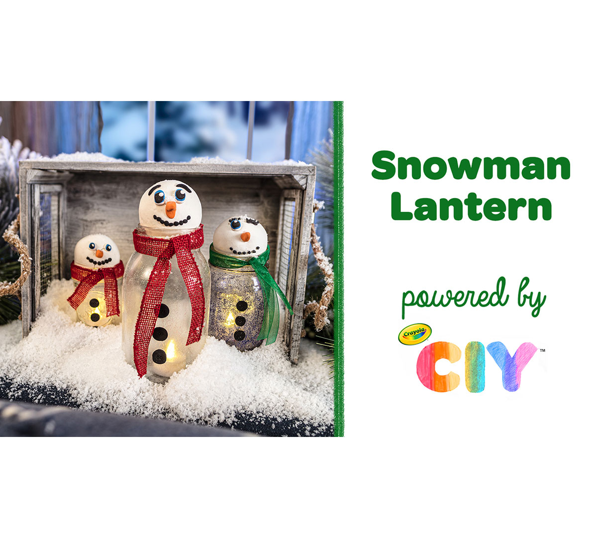 Snowman Lantern Craft Kit