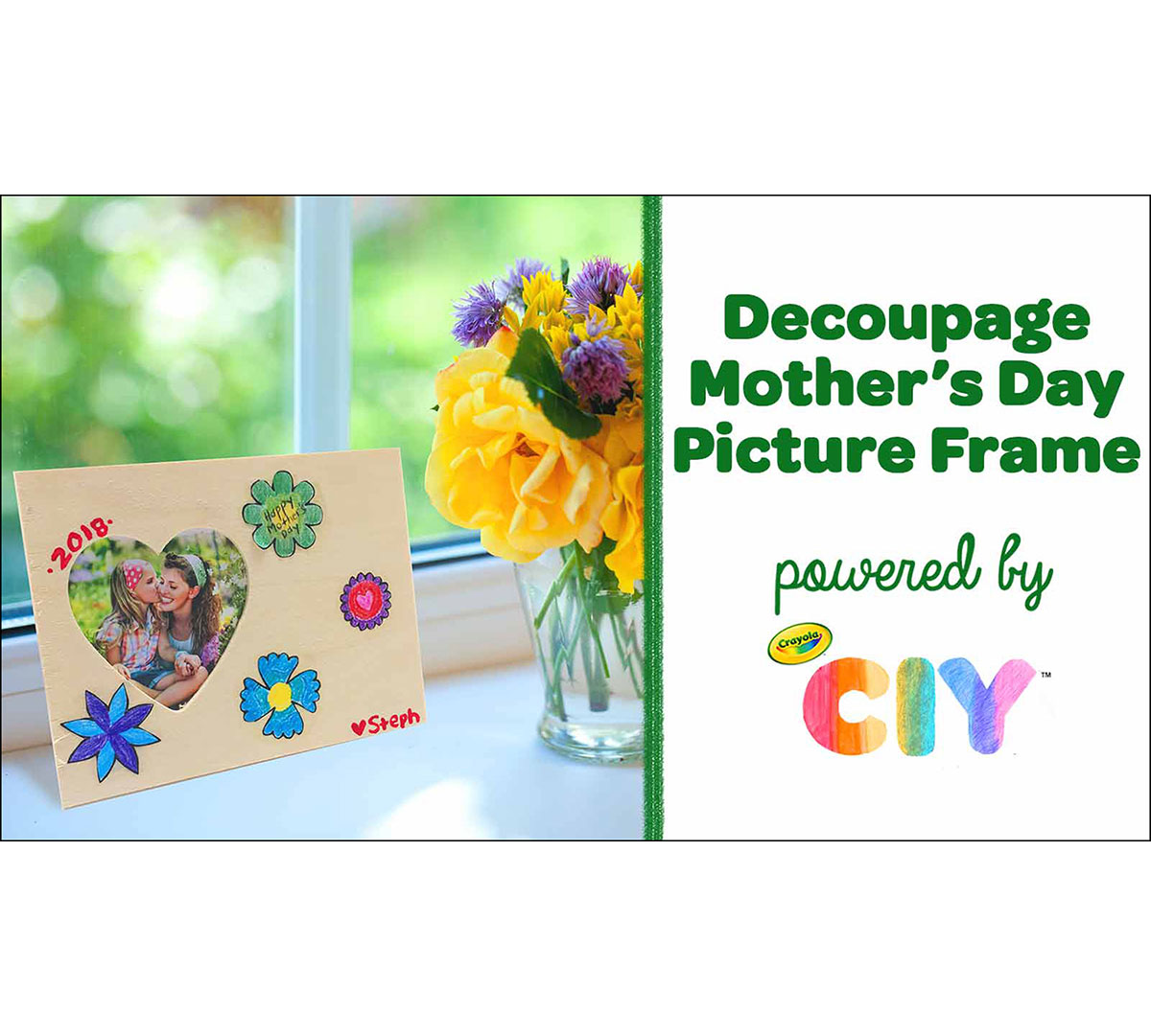 Decoupage Mother's Day Picture Frame Craft Kit