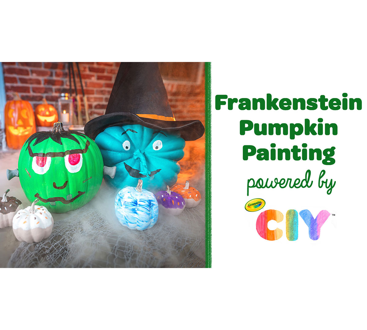 Frankenstein Pumpkin Painting, DIY Craft Kit | Crayola.com | Crayola
