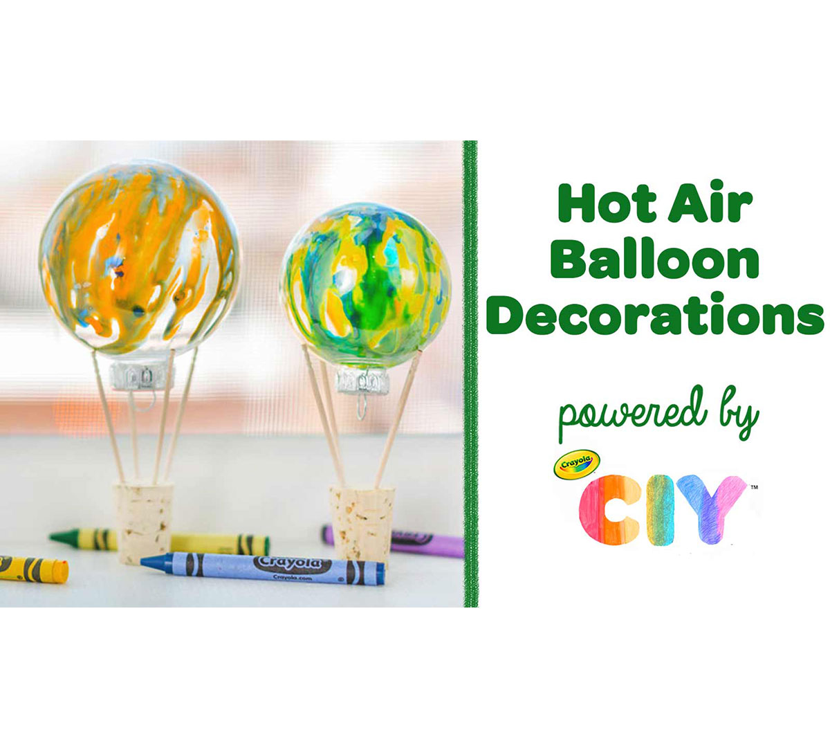 Hot Air Balloon Decorations Craft Kit Components