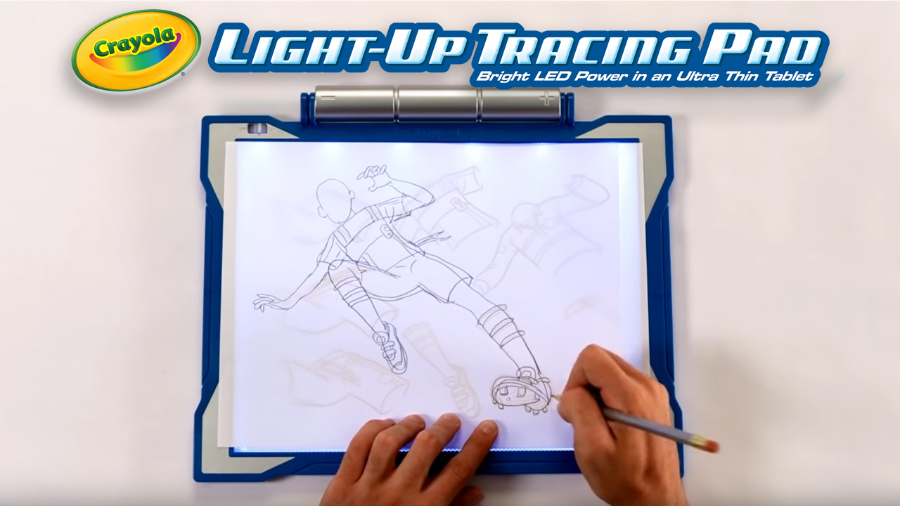 Teal Light Up Tracing Pad with Tracing Paper