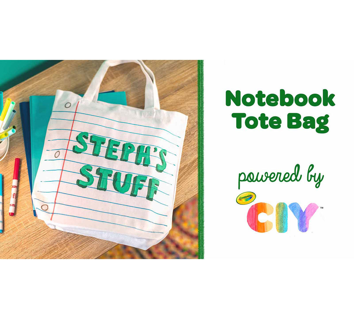 DIY Tote Bag Craft Kit, Custom Canvas Tote Crayola