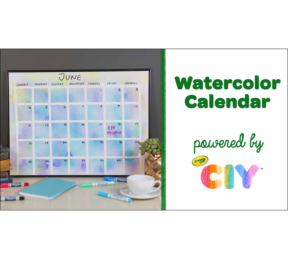 Watercolor Calendar Craft Kit